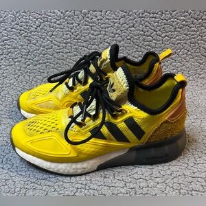Adidas x Ninja ZX 2K Boost Sneakers Mens Size 6.5 Yellow And Black SHW 675001